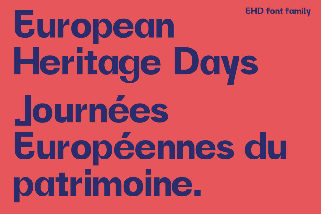 diseño tipografía Jornadas Europeas del Patrimonio